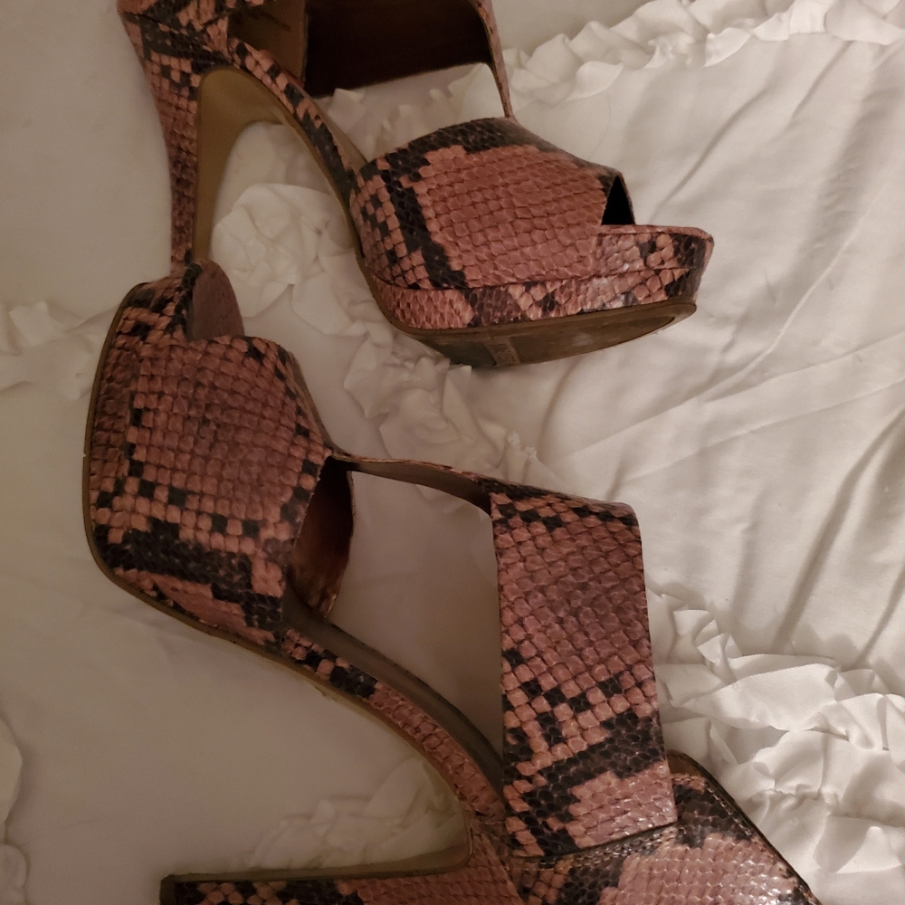 Nine West Snake Skin Print Heels